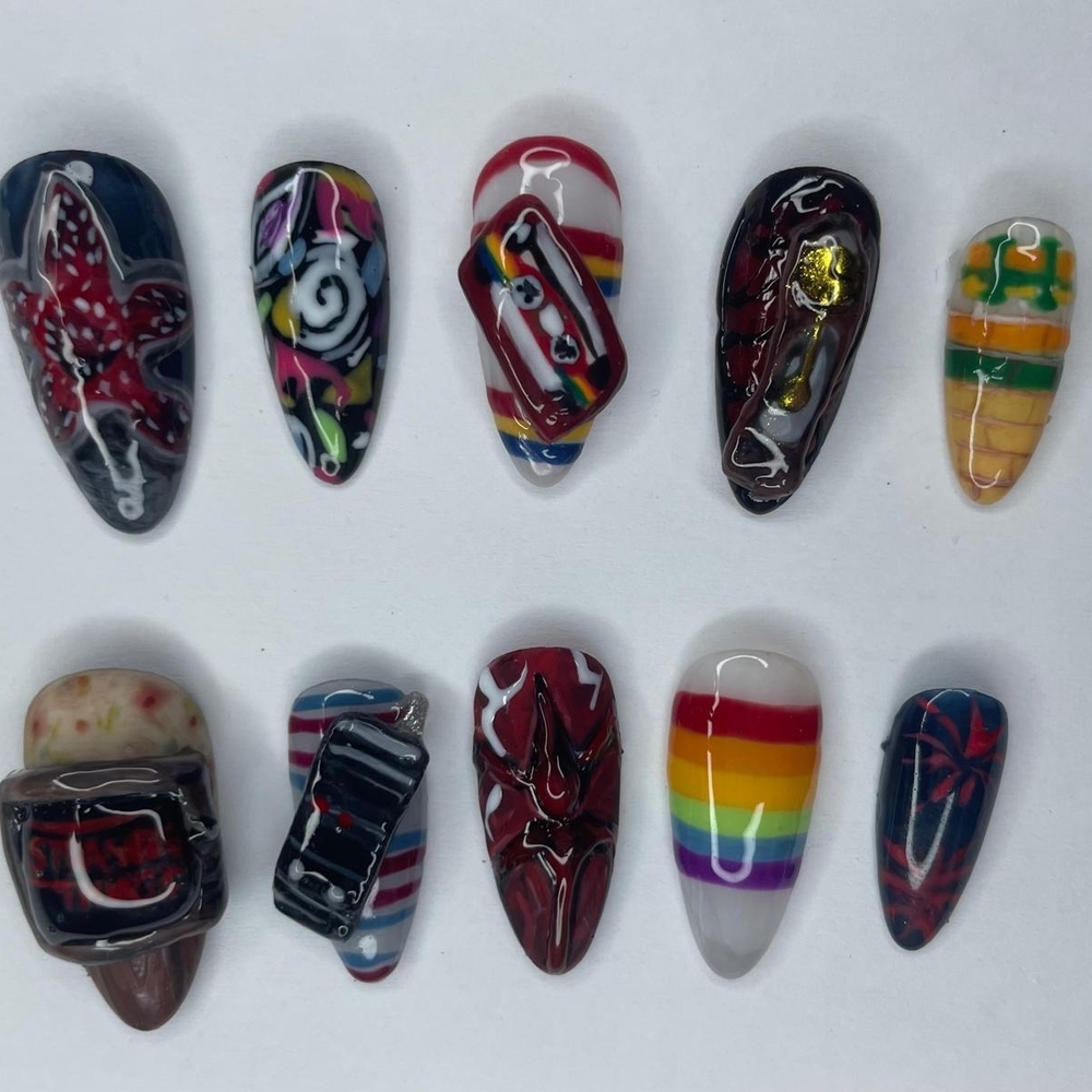 Colorful Artistic Nail Art Set
